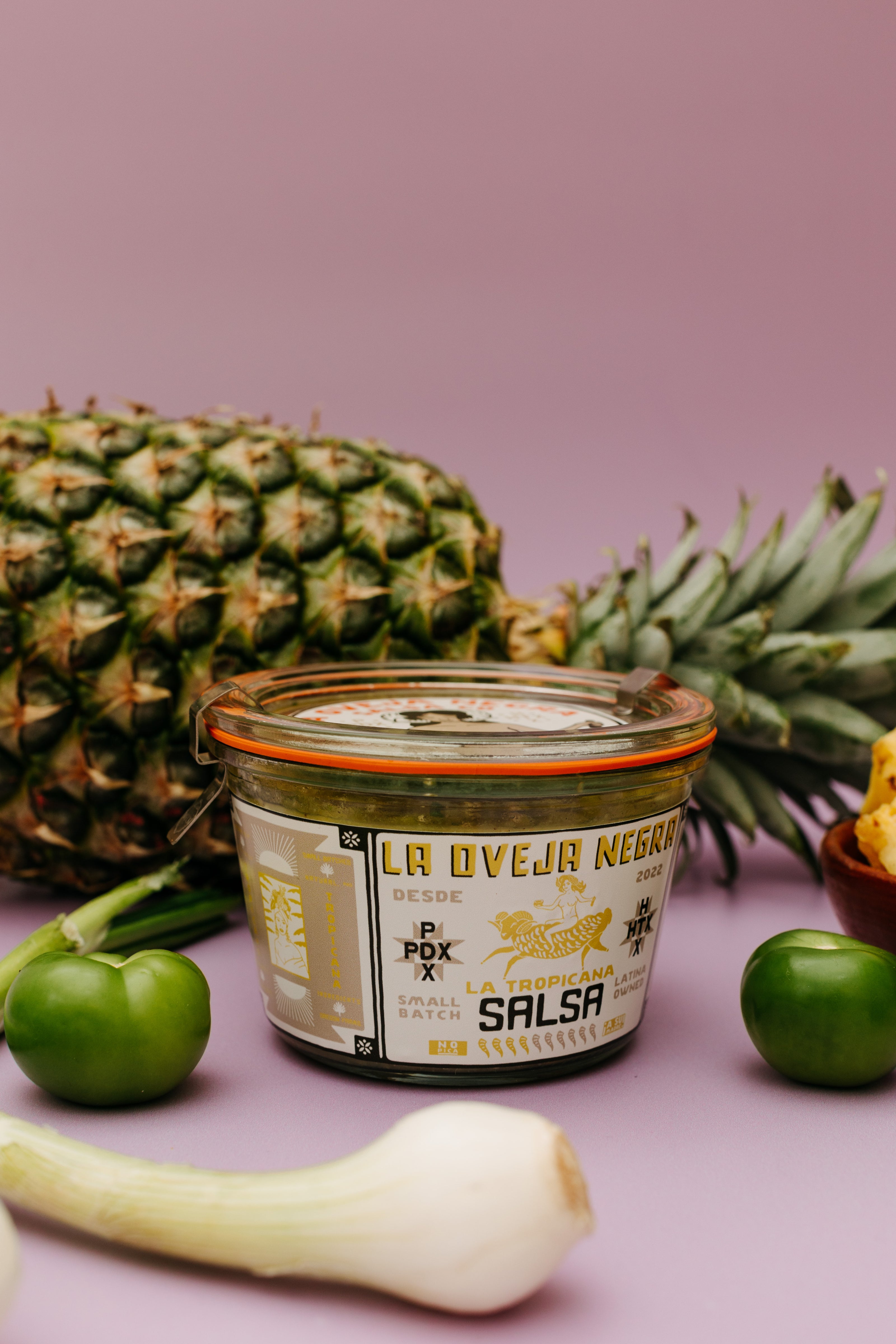 Tropical salsa with pineapple made in portland